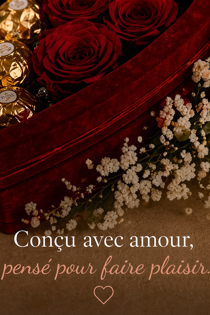 Coffret Cadeau - Coeur en chocolats